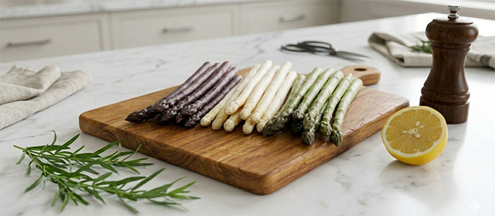 Three Colors Of Asparagus