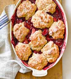 Cherry Cobbler In A Gratin Pan