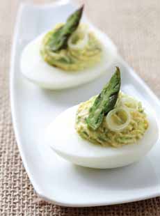 Deviled Eggs With Asparagus & Sweet Onion