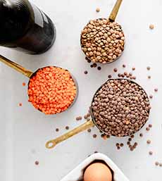 Red, Brown, & Green Lentils Uncooked