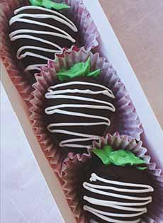 Andia's Chocolate-Covered Ice Cream "Strawberries"