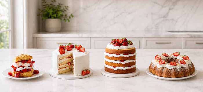 4 Styles Of Strawberry Shortcake
