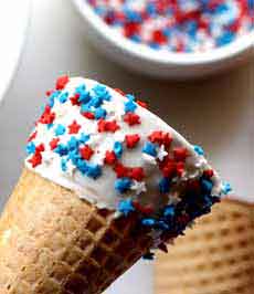 Red White & Blue Ice Cream Cones