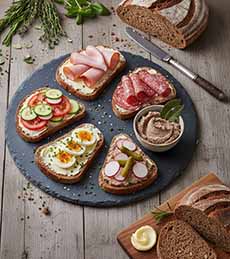 Butterbrot With 5 Different Toppings