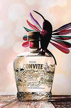 A bottle of Convite Pechuga Mezcal