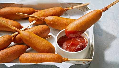 A Platter Of Corn Dogs
