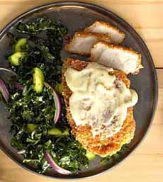 Almond Pork Chops With Spinach