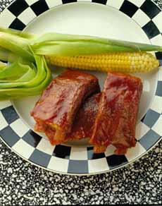 Baby Back Ribs With Corn On The Cob