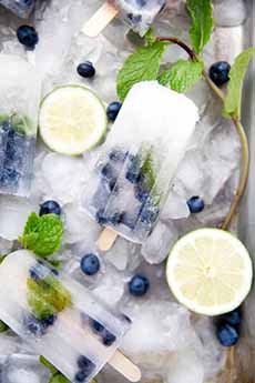 Blueberry Mojito Ice Pops