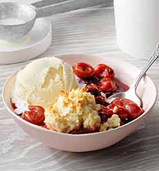 Cherry Cobbler A La Mode