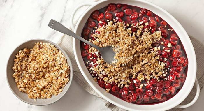 A Dish Of Cherry Crisp
