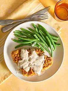 Chicken Fried Streak With Green Beans
