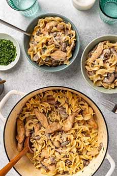 A Pot Of Chicken Stroganoff