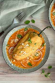 Chiles Rellenos, Stuffed Poblano Chiles