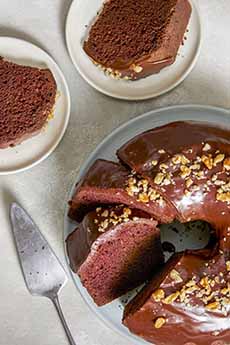 Iced Chocolate Chiffon Cake
