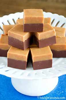 Double Decker Peanut Butter-Chocolate Fudge