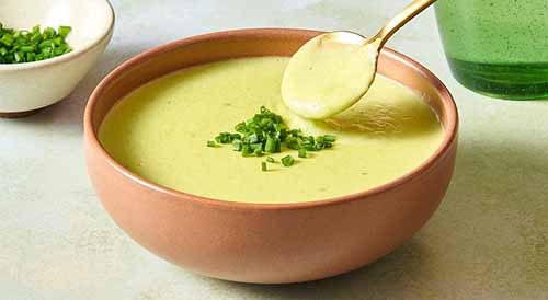 A Bowl Of Cream Of Asparagus Soup