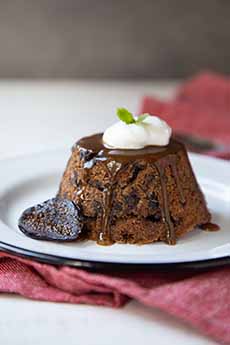 Christmas Pudding, also called Plum Pudding and Figgy Pudding