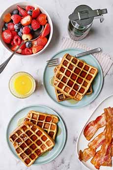 A Plate Of French Toast Waffles