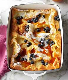 German Pancakes With Blueberries