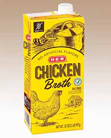 Carton Of HEB Chicken Broth
