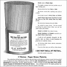 Old newspaper ad for paper straws