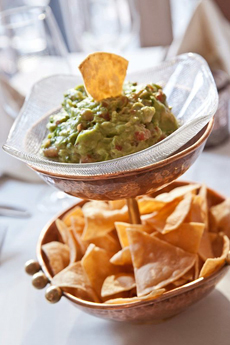 Guacamole & Chips On A 2-Tier Stand