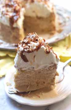 Tres Leches Cake With Caramel Sauce