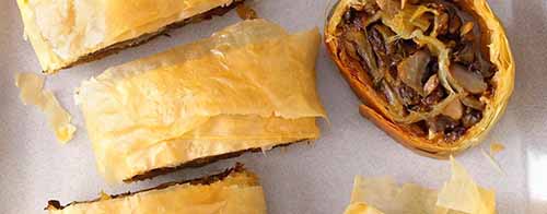 Mushroom-Leek Strudel
