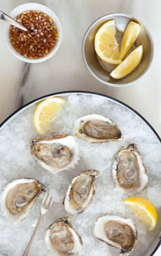 Oysters With Mignonette Sauce