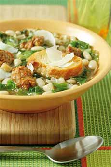 Shaved Parmesan Garnish On Soup