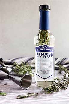 A Bottle Of Rosemary Simple Syrup
