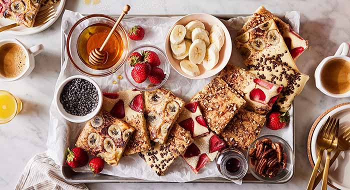 Different Flavors Of Sheet Pan Pancakes