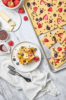 A Pan Of Sheet Pan Pancakes