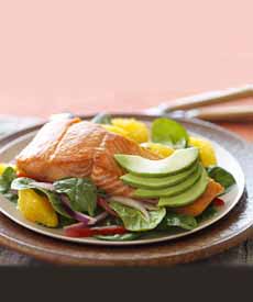 Spinach Salad With Seared Salmon