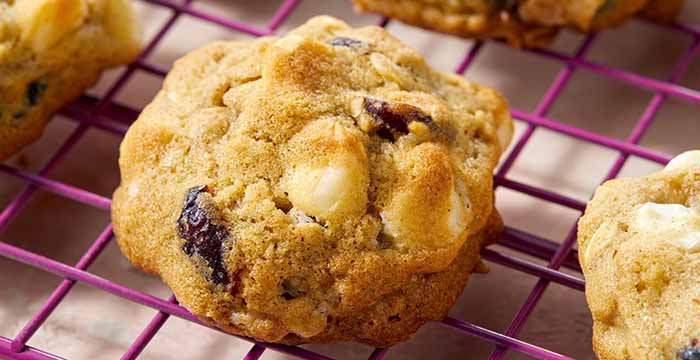 Oatmeal Cookies With Dried Cranberries & White Chocolate Chips