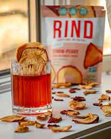 Rind Apple Chips As A Cocktail Garnish