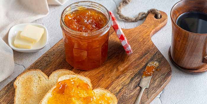 A Jar Of Apricot Jam With Amaretto