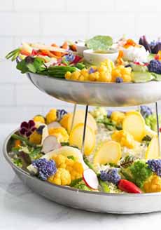 Crudites: an elegant platter of raw vegetables