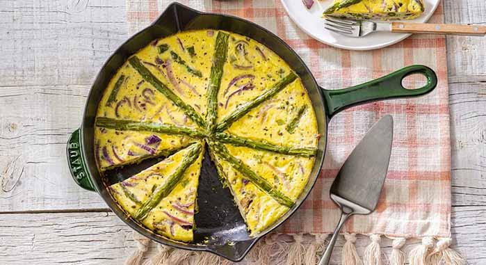 Asparagus Frittata In A Skillet