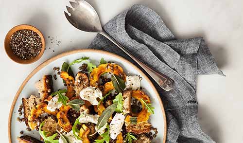 Panzanella With Roasted Delicata Squash