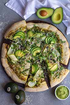 Avocado Pesto Pizza Recipe