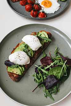 Avocado Toast With Poached Eggs