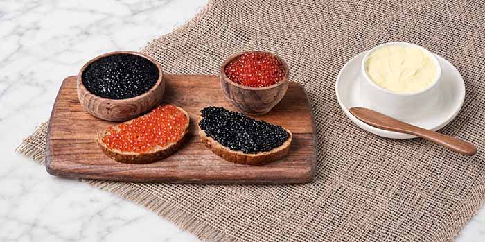 Buttered Brown Bread With Caviar