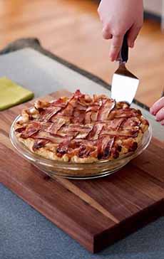 An Apple Pie With A Bacon Lattice Top 