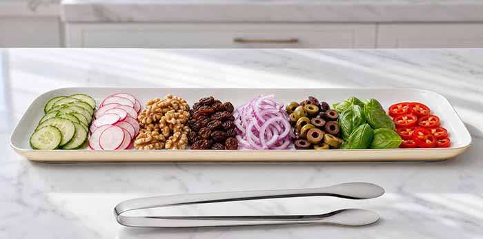 A Platter Of Bagel Toppings