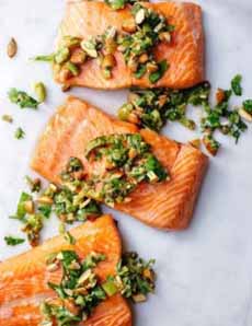 Baked Salmon With Salsa Verde