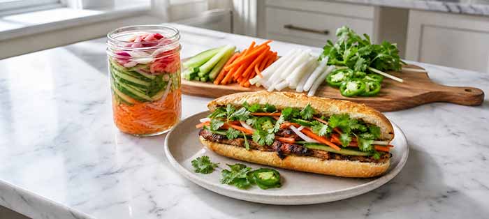 Banh Mi With Pickled Vegetables