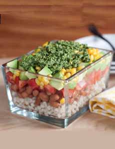 Barley Bean Layered Salad Recipe