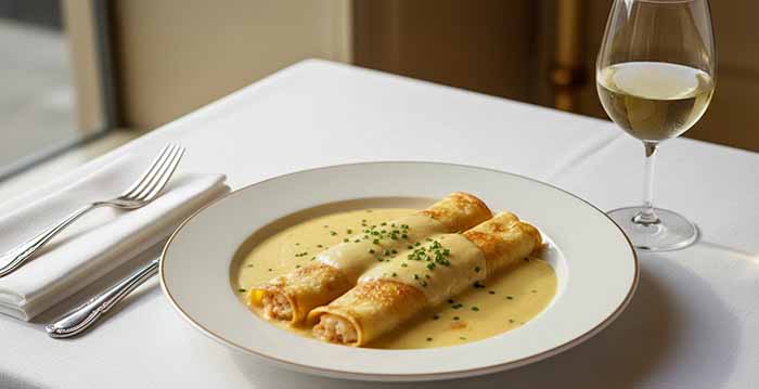 Seafood Bavarian Crepes